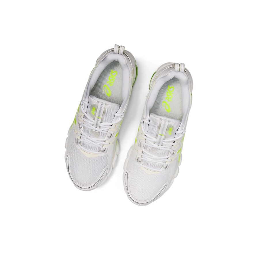White / Hazard Green Women's Asics GEL-QUANTUM 180 Sneakers | US94732WK - Asics Outlet Sale