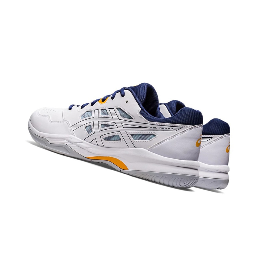 White / Deep Ocean Men's Asics GEL-RENMA Tennis Shoes | US16438FA - Asics Outlet Sale