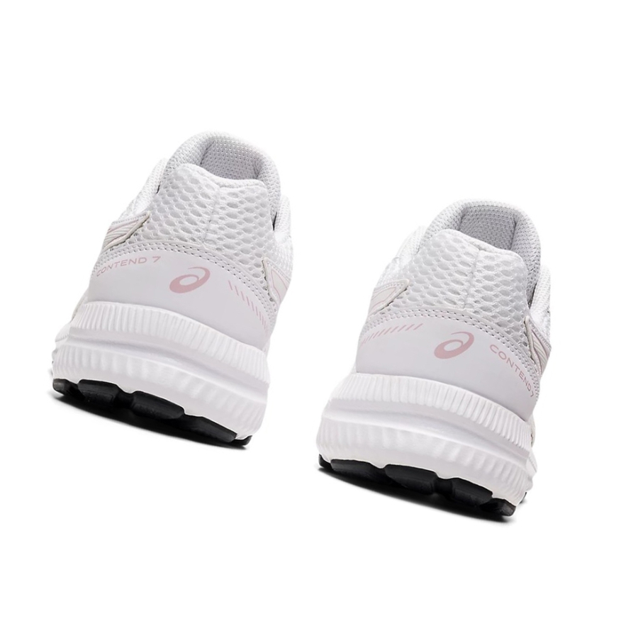 White / Barely Rose Kids' Asics CONTEND 7 GS Running Shoes | US17098XU - Asics Outlet Sale