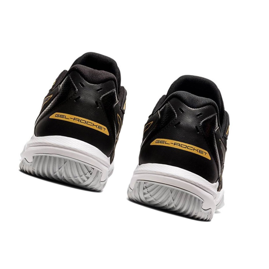 Black Men's Asics GEL-ROCKET 10 Volleyball Shoes | US09628CH - Asics Outlet Sale