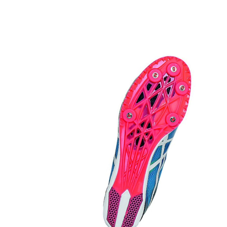 Jet Blue / White / Dark Slate Women's Asics COSMORACER MD Track Shoes | US67095PO - Asics Outlet Sale