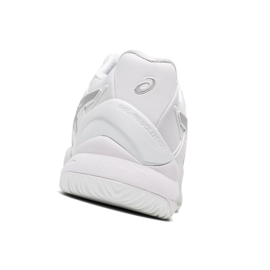 White / Pure Silver Women's Asics GEL-RESOLUTION 8 Tennis Shoes | US47368AB - Asics Outlet Sale