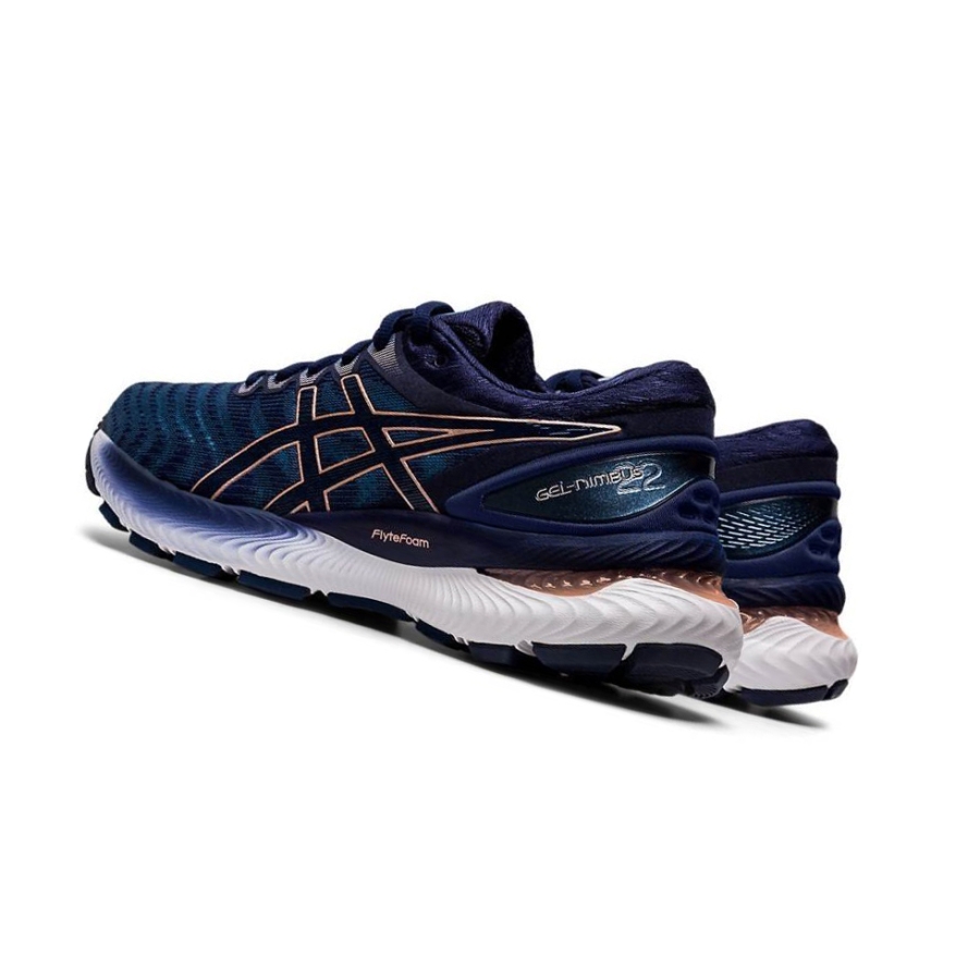 Navy Women's Asics GEL-NIMBUS 22 Running Shoes | US54139MA - Asics Outlet Sale