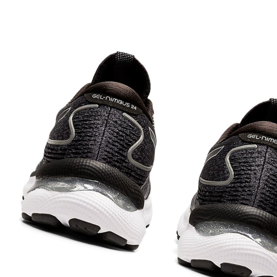 Black / White Women's Asics GEL-NIMBUS 24 (D) Running Shoes | US68342IL - Asics Outlet Sale