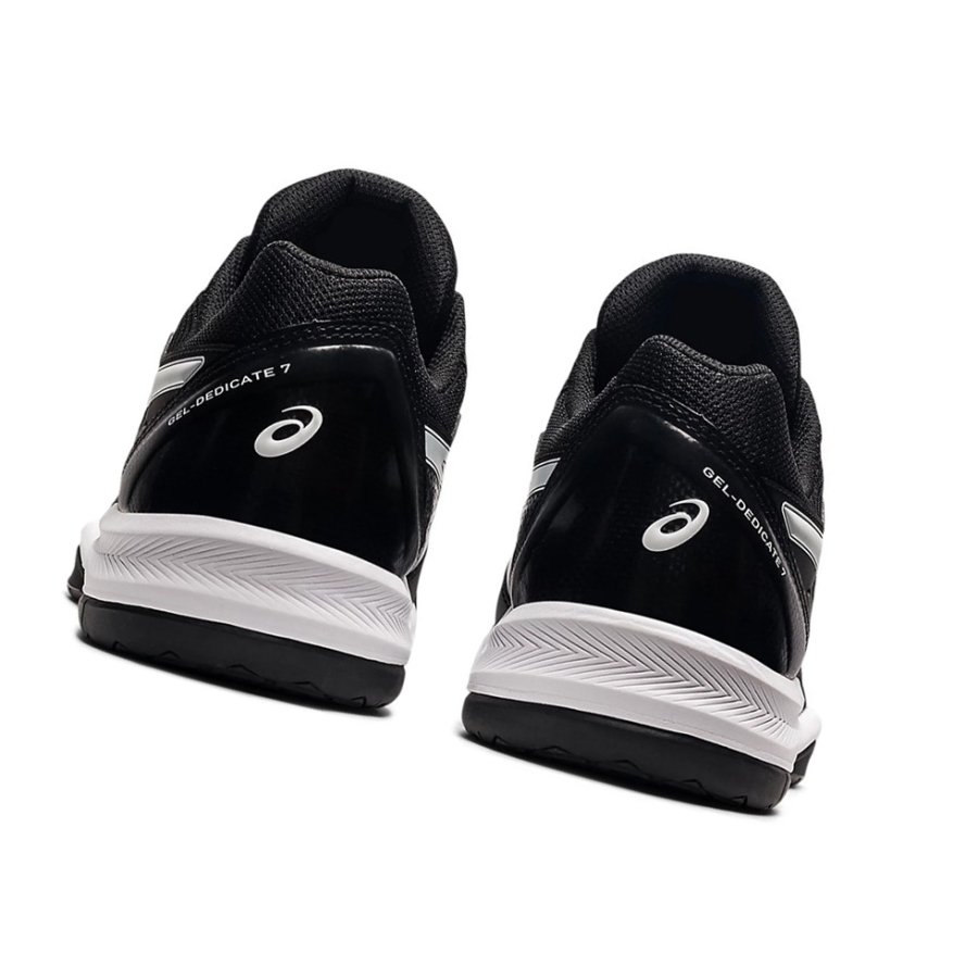 Black / White Men's Asics GEL-DEDICATE 7 Tennis Shoes | US30745NS - Asics Outlet Sale