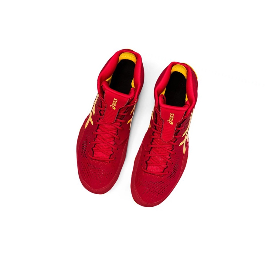 Cranberry / Saffron Men's Asics DAN GABLE EVO 2 Wrestling Shoes | US97685SU - Asics Outlet Sale