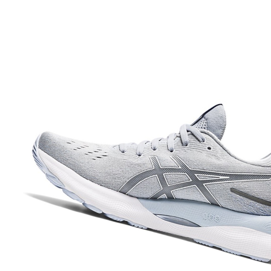 Grey / White Women's Asics GEL-NIMBUS 24 (D) Running Shoes | US06351JB - Asics Outlet Sale