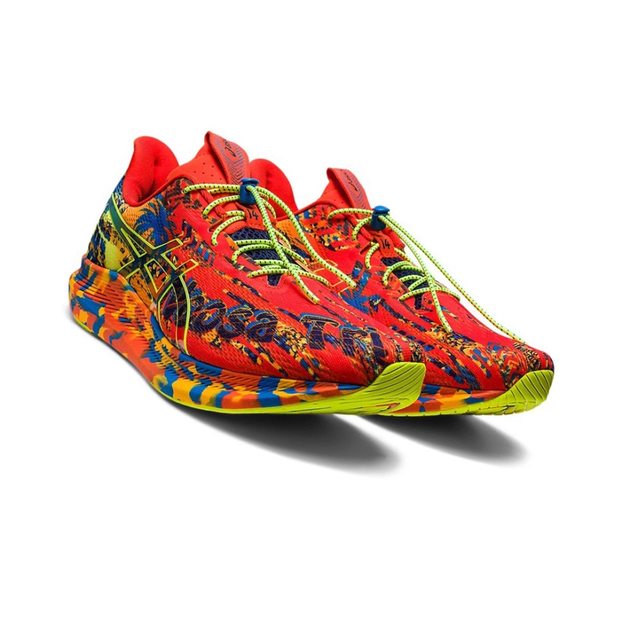 Cherry Tomato / Safety Yellow Men's Asics NOOSA TRI 14 Running Shoes | US73401IY - Asics Outlet Sale