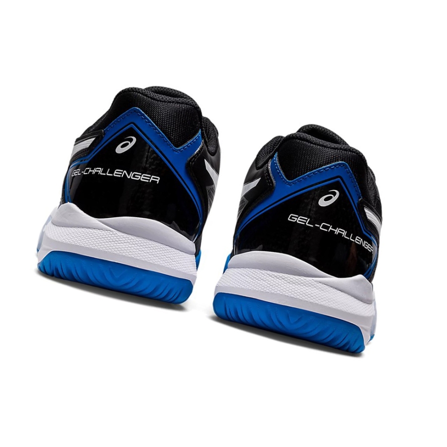 Black / Electric Blue Men's Asics GEL-CHALLENGER 13 Tennis Shoes | US61830BE - Asics Outlet Sale