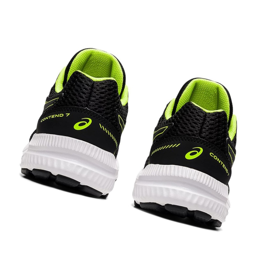 Black / Hazard Green Kids' Asics CONTEND 7 GS Running Shoes | US69873CK - Asics Outlet Sale