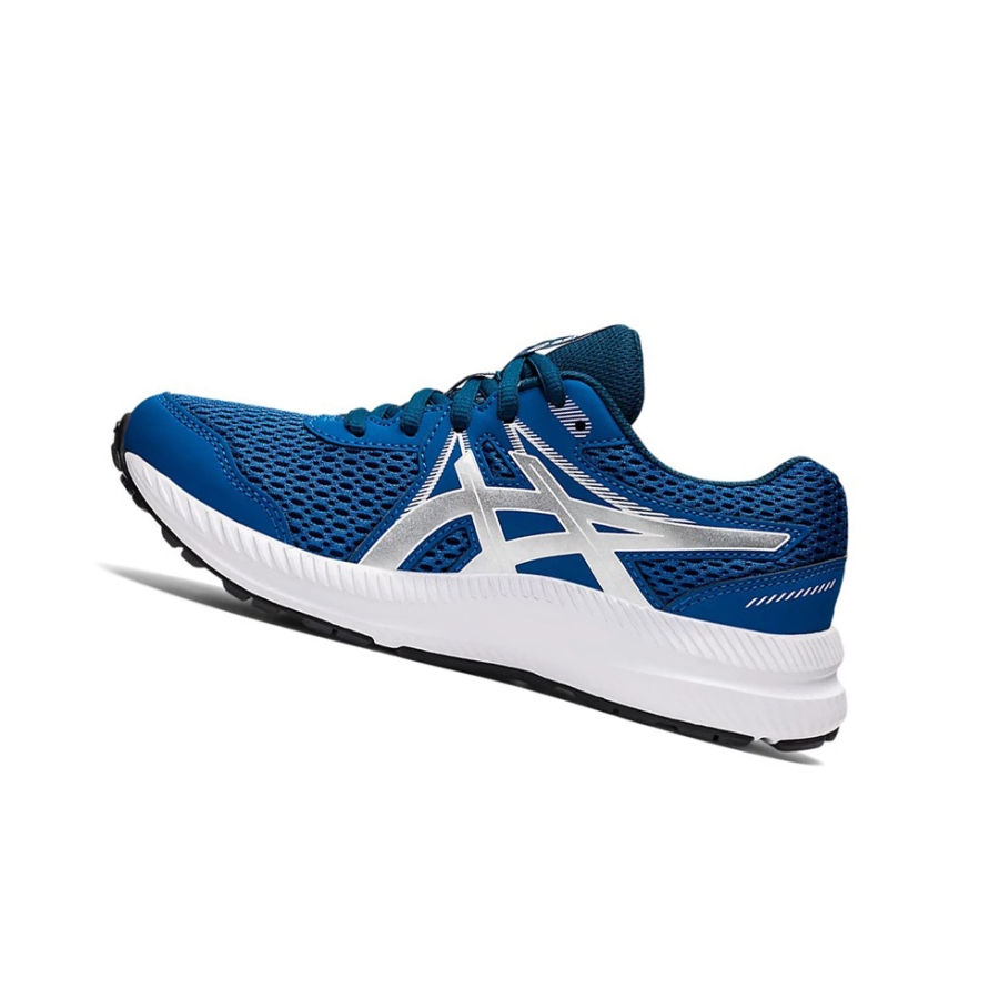 Lake Drive / Pure Silver Kids' Asics CONTEND 7 GS Running Shoes | US37490YG - Asics Outlet Sale