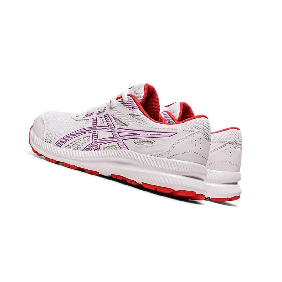 White / Orchid Kids' Asics CONTEND 8 GS Running Shoes | US75910RA - Asics Outlet Sale