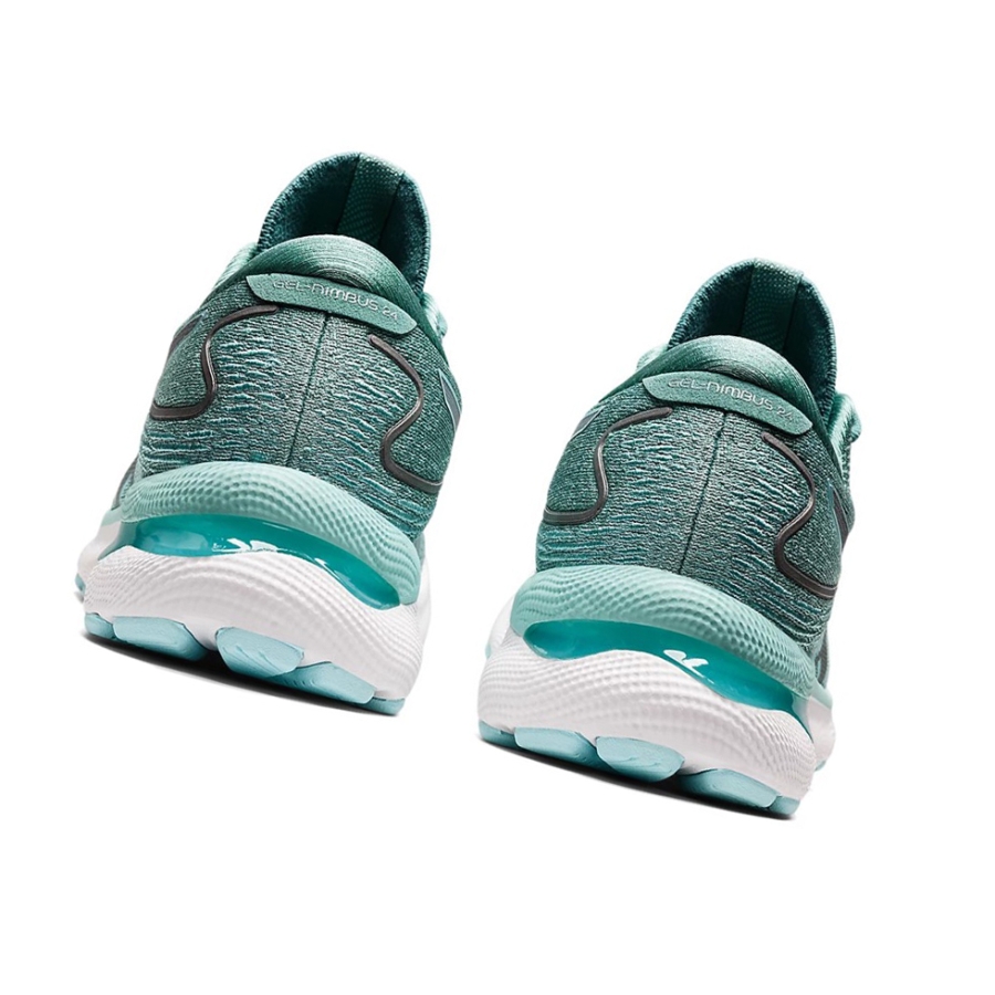 Sage / Clear Blue Women's Asics GEL-NIMBUS 24 Running Shoes | US19368HE - Asics Outlet Sale