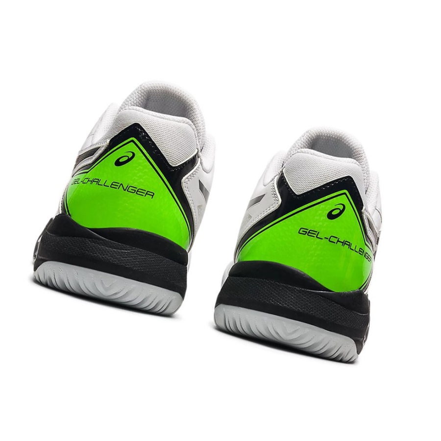 White / Green Gecko Men's Asics GEL-CHALLENGER 13 Tennis Shoes | US07659OQ - Asics Outlet Sale