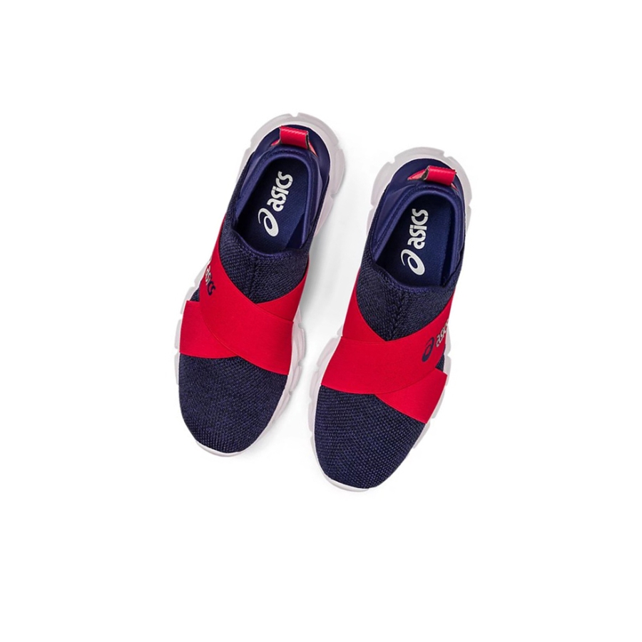 Indigo Blue / Speed Red Men's Asics QUANTUM LYTE SLIP-ON Sneakers | US92647WB - Asics Outlet Sale