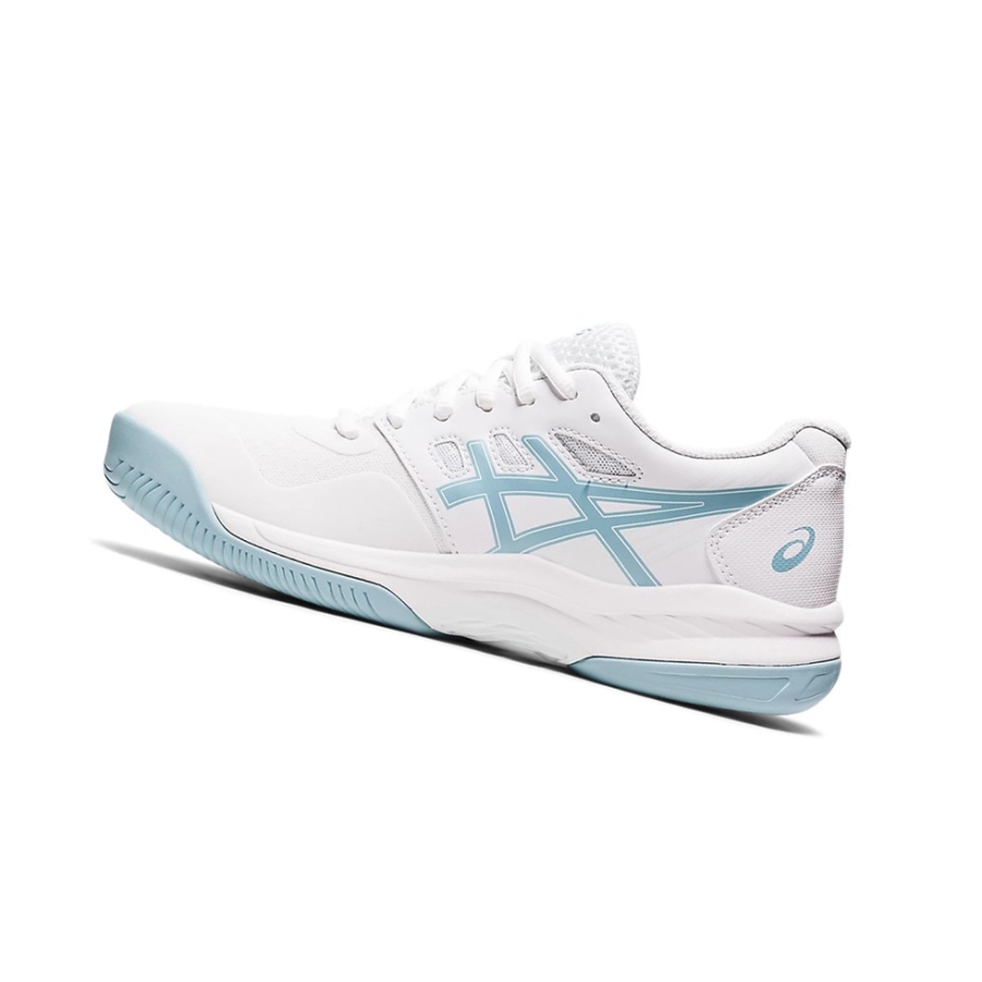 White / Smoke Blue Women's Asics GEL-GAME 8 Tennis Shoes | US24390ON - Asics Outlet Sale