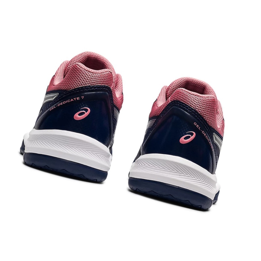 Peacoat / Pure Silver Women's Asics GEL-DEDICATE 7 Tennis Shoes | US51643PB - Asics Outlet Sale