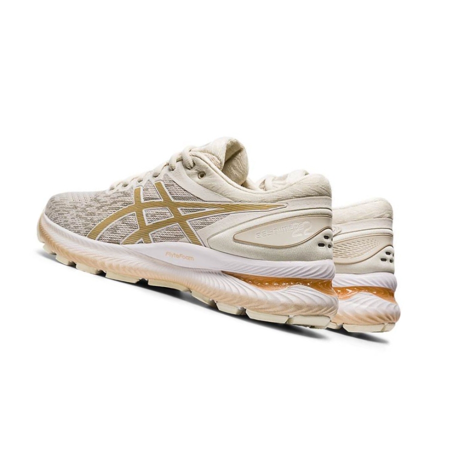 White Women's Asics GEL-NIMBUS 22 Knit Running Shoes | US41352NF - Asics Outlet Sale