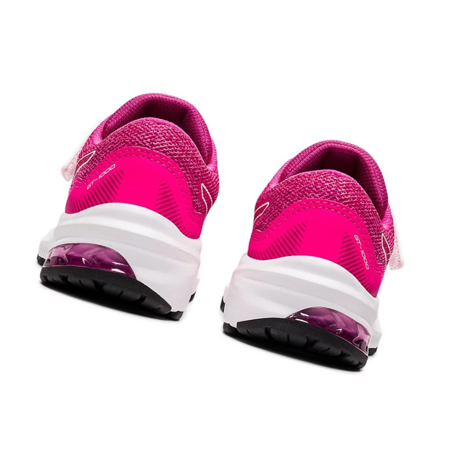 Pink Glo / White Kids' Asics GT-1000 11 PS Running Shoes | US86932JN - Asics Outlet Sale