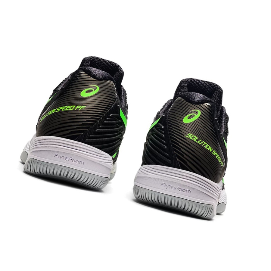Black / Gecko Green Men's Asics SOLUTION SPEED FF 2 Tennis Shoes | US32078SX - Asics Outlet Sale