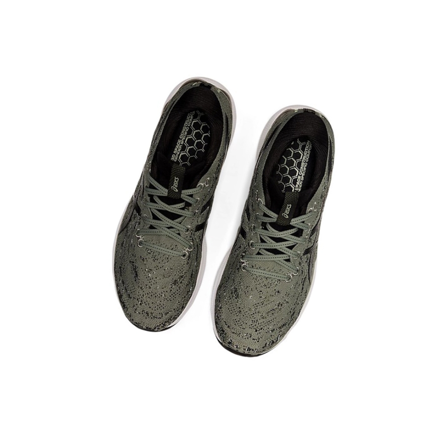 Lichen Green / Black Men's Asics GEL-NIMBUS 24 MK Running Shoes | US78640HZ - Asics Outlet Sale