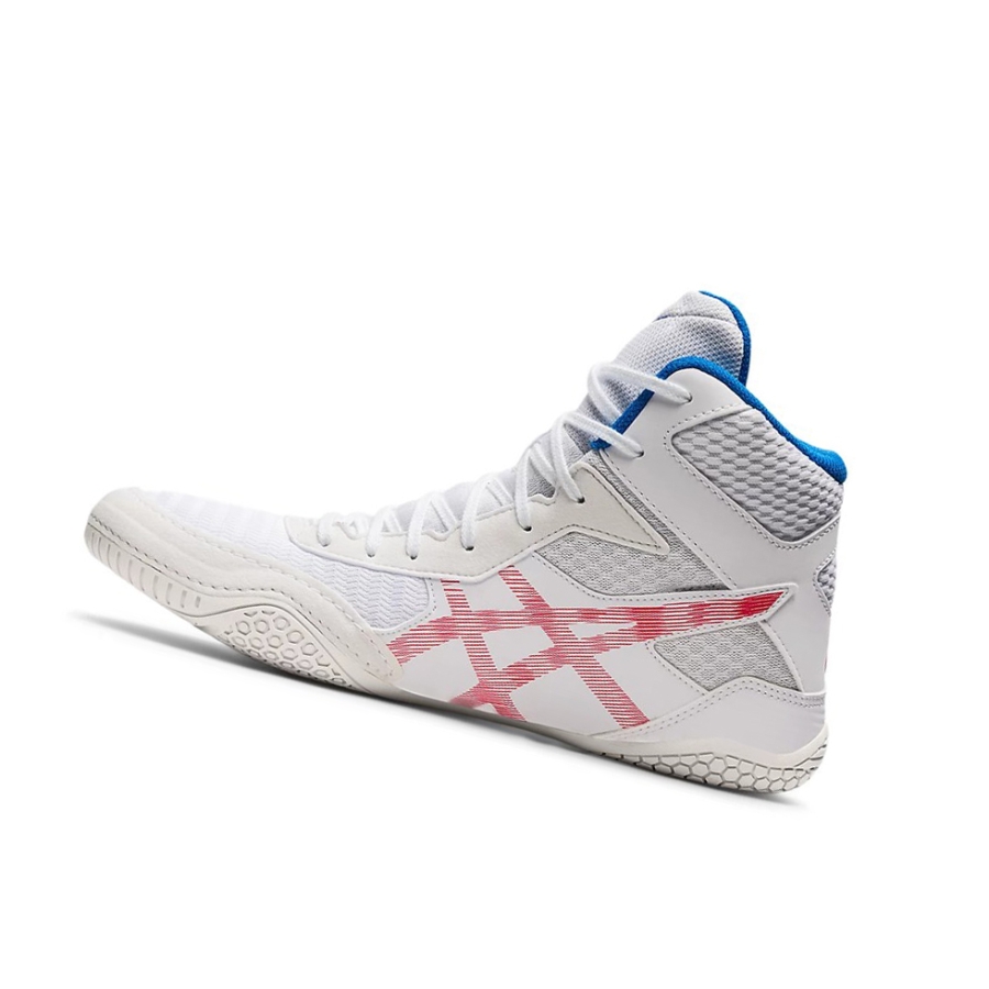 White / Electric Red Men's Asics MATCONTROL 2 Wrestling Shoes | US52089EU - Asics Outlet Sale