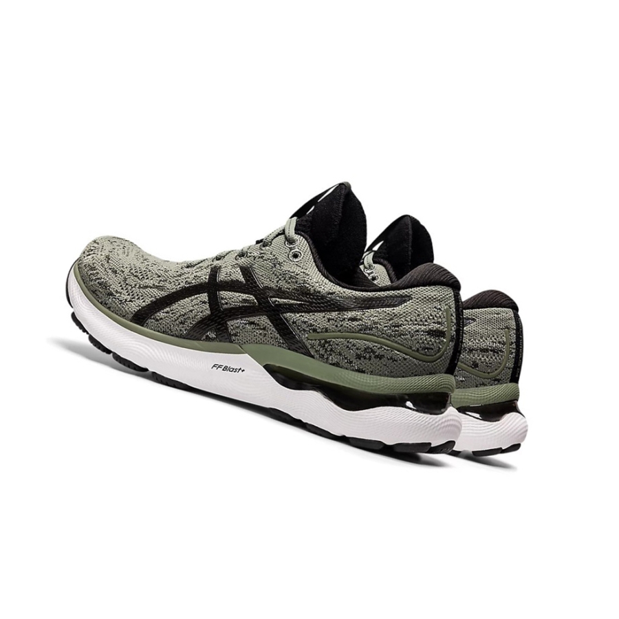 Lichen Green / Black Men's Asics GEL-NIMBUS 24 MK Running Shoes | US78640HZ - Asics Outlet Sale