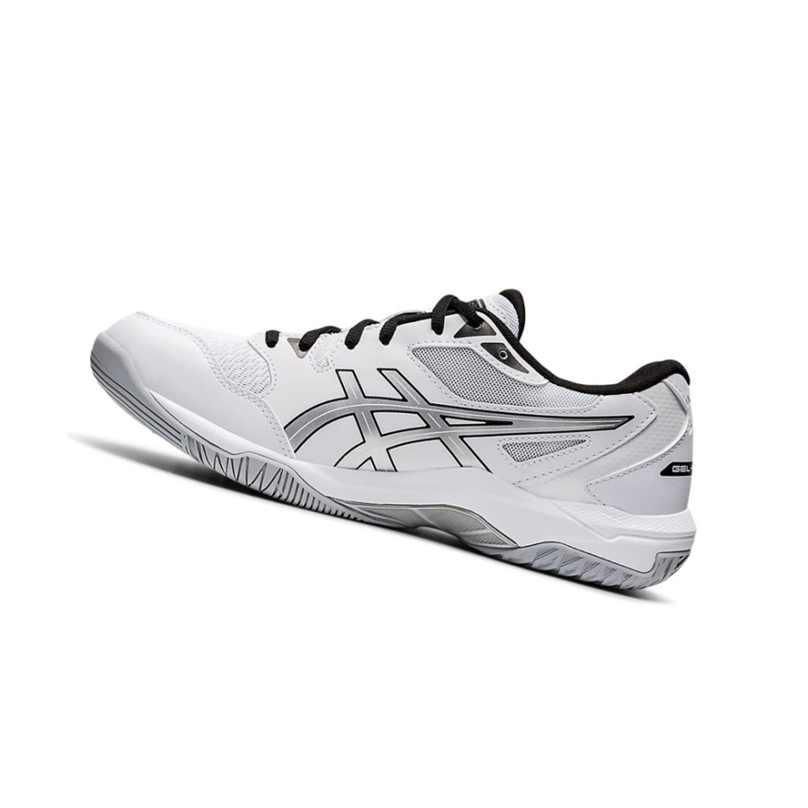 White / Pure Silver Men's Asics GEL-ROCKET 10 Volleyball Shoes | US65089CZ - Asics Outlet Sale