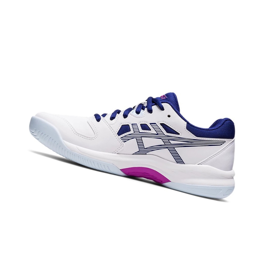 White / Dive Blue Women's Asics GEL-RENMA Tennis Shoes | US20716GD - Asics Outlet Sale