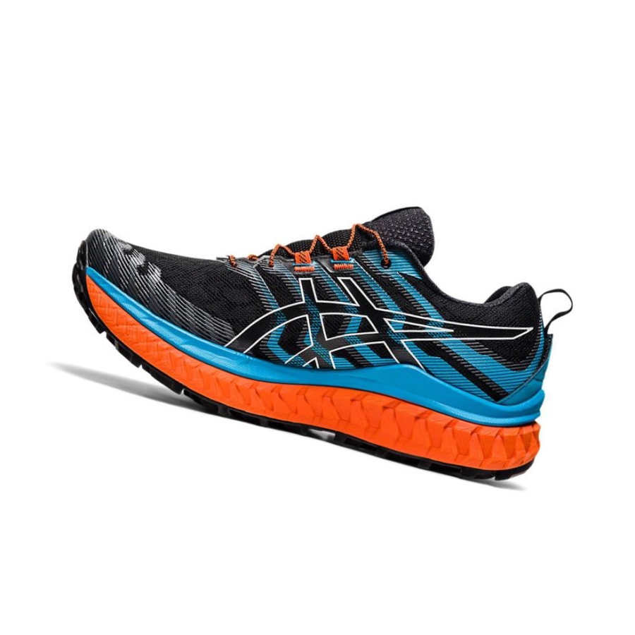 Black Men's Asics TRABUCO MAX Trail Running Shoes | US80392YL - Asics Outlet Sale