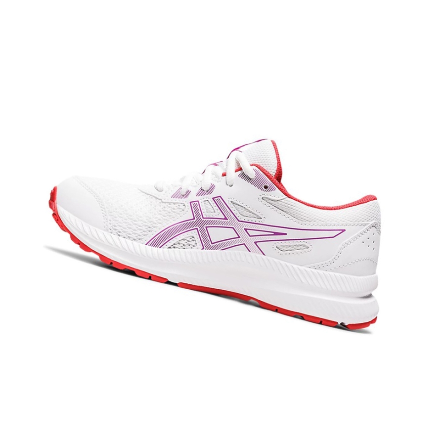 White / Orchid Kids' Asics CONTEND 8 GS Running Shoes | US75910RA - Asics Outlet Sale