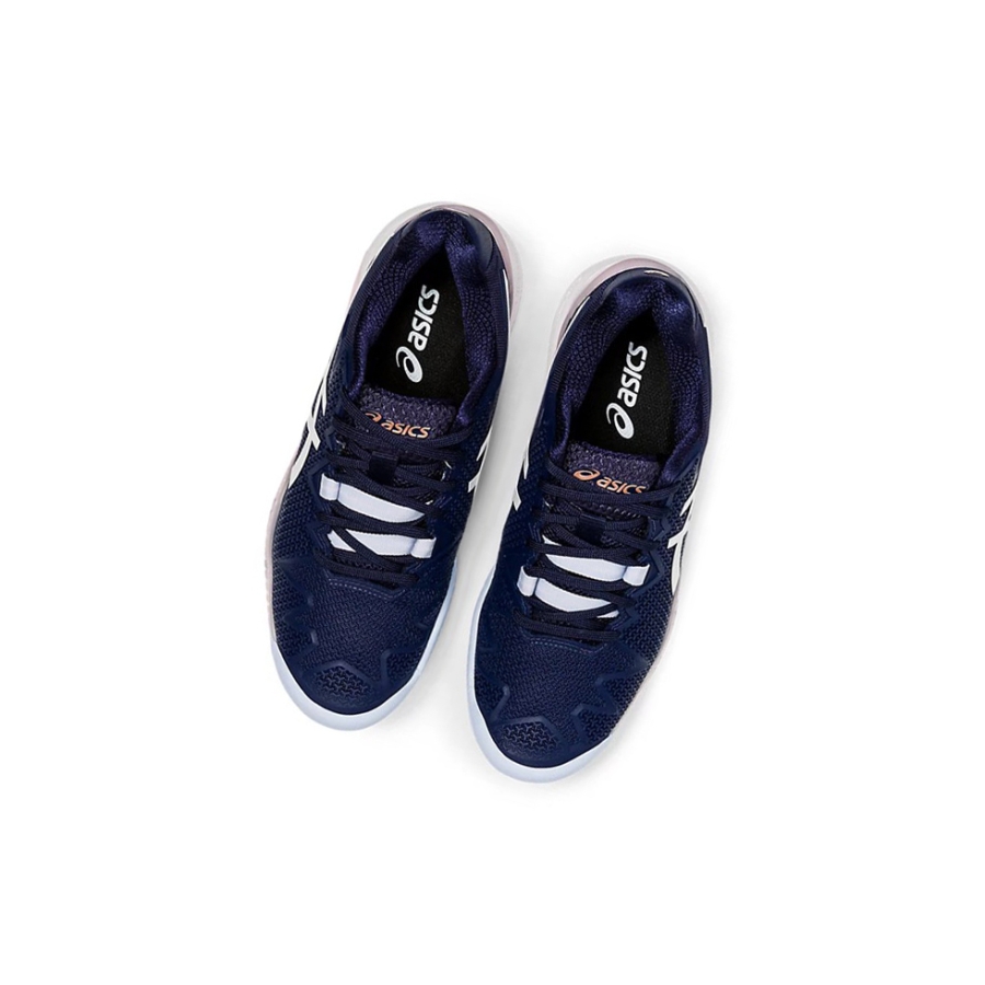 Peacoat / White Women's Asics GEL-RESOLUTION 8 CLAY Tennis Shoes | US09853CT - Asics Outlet Sale