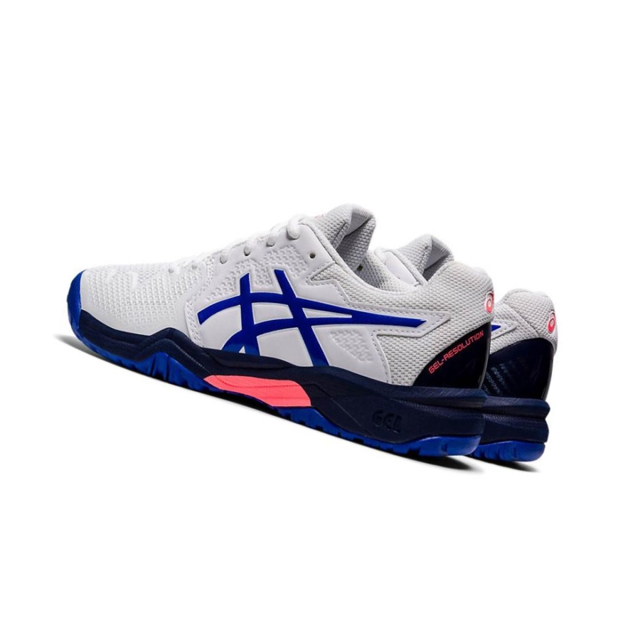 White Kids' Asics GEL-RESOLUTION 8 Clay GS Tennis Shoes | US10738BU - Asics Outlet Sale
