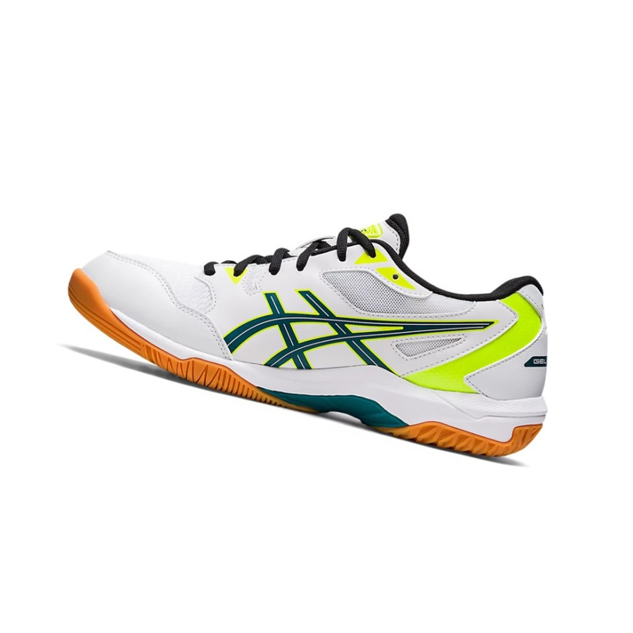 White / Velvet Pine Men's Asics GEL-ROCKET 10 Volleyball Shoes | US85047KX - Asics Outlet Sale