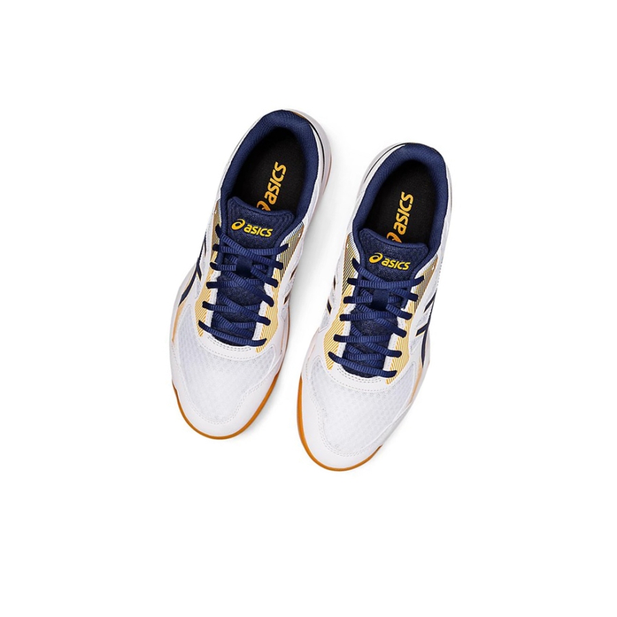 White / Deep Ocean Men's Asics UPCOURT 5 Volleyball Shoes | US73829JZ - Asics Outlet Sale