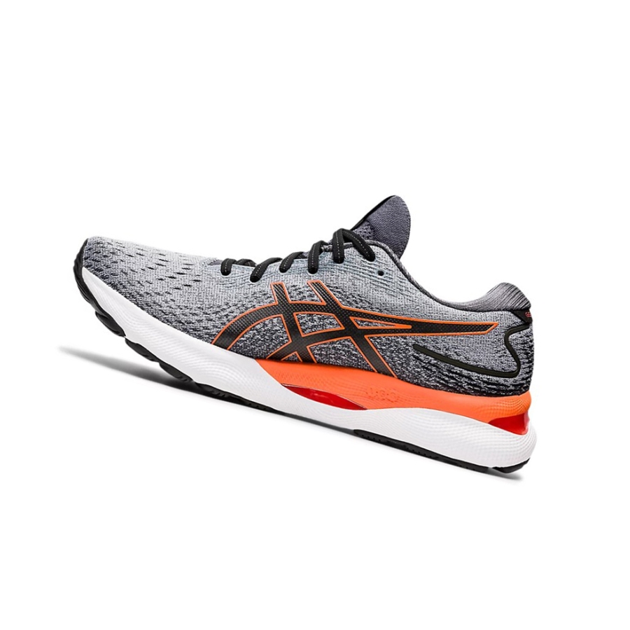 Sheet Rock / Shocking Orange Men's Asics GEL-NIMBUS 24 Running Shoes | US40298DZ - Asics Outlet Sale