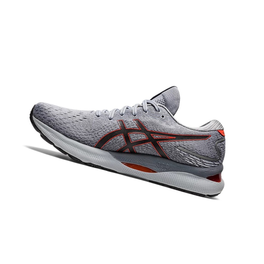 Sheet Rock / Cherry Tomato Men's Asics GEL-NIMBUS 24 Running Shoes | US73092WP - Asics Outlet Sale