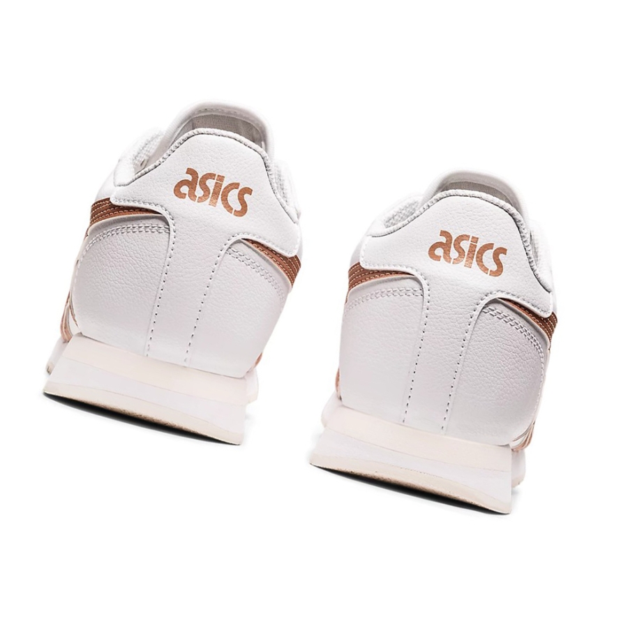 White / Rose Gold Women's Asics TIGER RUNNER Sneakers | US97420OF - Asics Outlet Sale