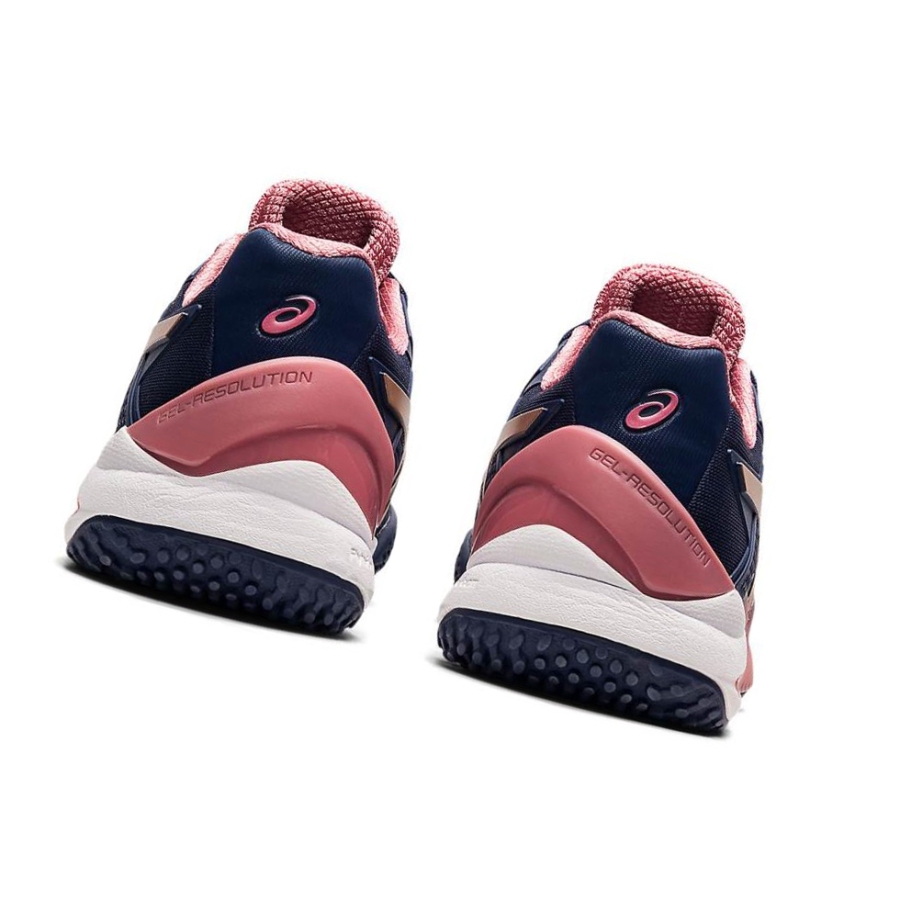 Navy Women's Asics GEL-RESOLUTION 8 OC Tennis Shoes | US32960LT - Asics Outlet Sale