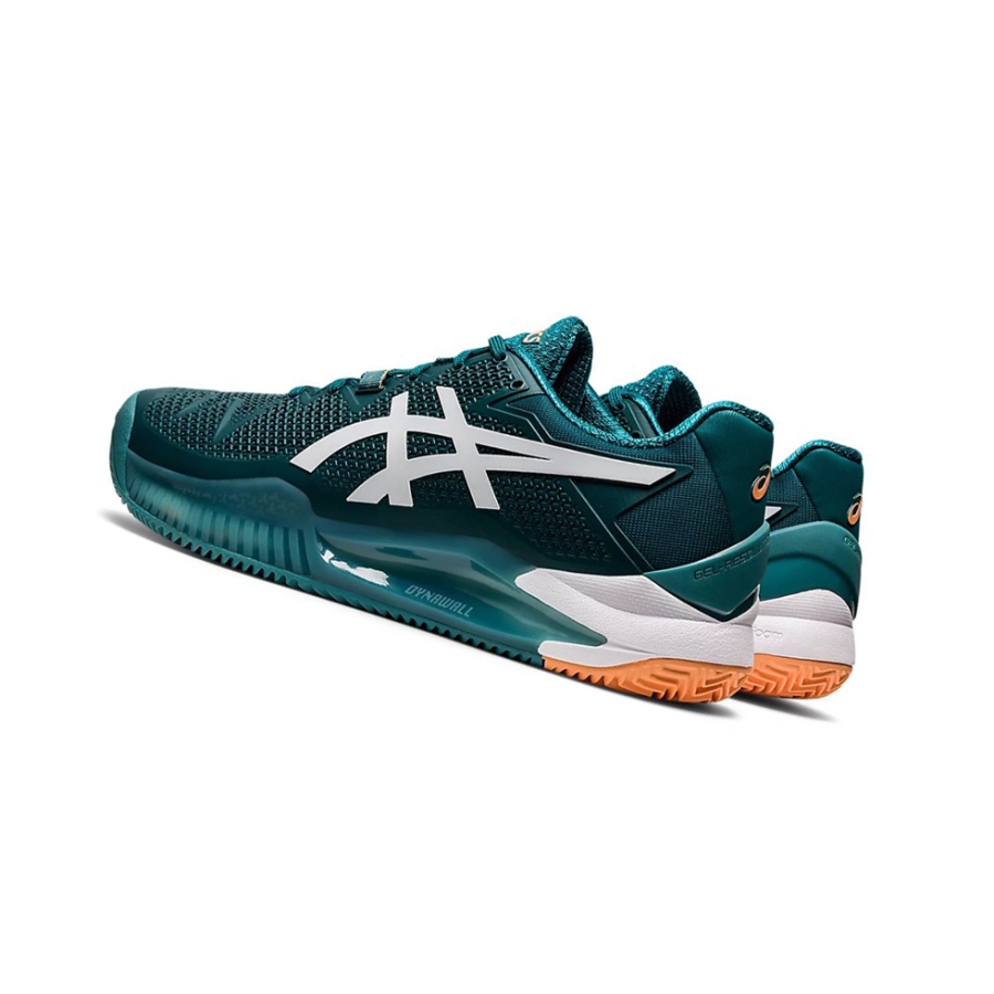 Velvet Pine / White Men's Asics GEL-RESOLUTION 8 CLAY Tennis Shoes | US67598BA - Asics Outlet Sale