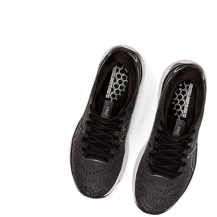 Black / Pure Silver Women's Asics GEL-NIMBUS 24 Running Shoes | US18930NK - Asics Outlet Sale