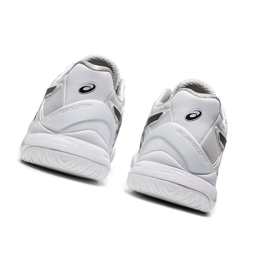 White / Black Women's Asics GEL-RESOLUTION 8 Tennis Shoes | US59467LE - Asics Outlet Sale