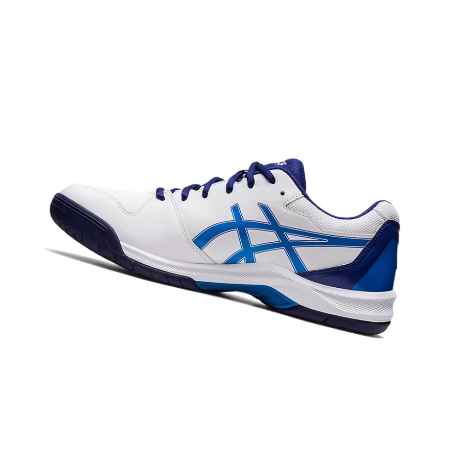 White / Blue Men's Asics GEL-DEDICATE 7 Tennis Shoes | US38650JO - Asics Outlet Sale
