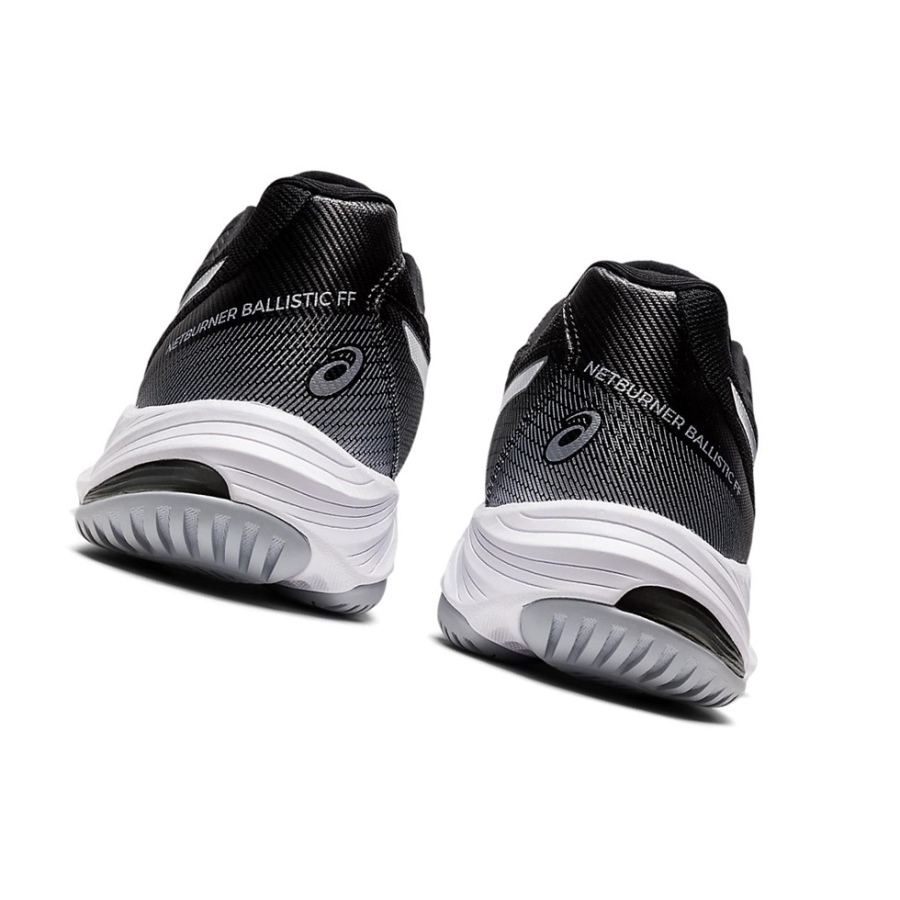 Black / Pure Silver Women's Asics NETBURNER BALLISTIC FF 3 Volleyball Shoes | US62409WT - Asics Outlet Sale
