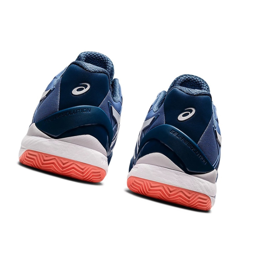 Blue Harmony / White Men's Asics GEL-RESOLUTION 8 CLAY Tennis Shoes | US87291FM - Asics Outlet Sale