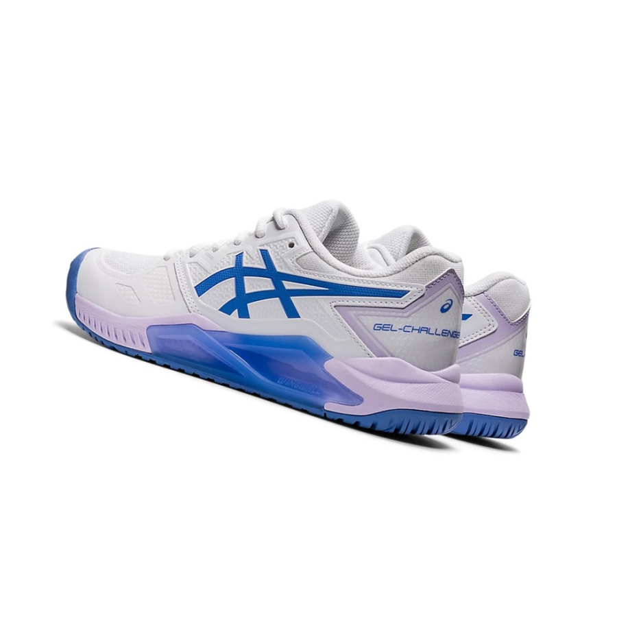 White / Periwinkle Blue Women's Asics GEL-CHALLENGER 13 Tennis Shoes | US37284PX - Asics Outlet Sale