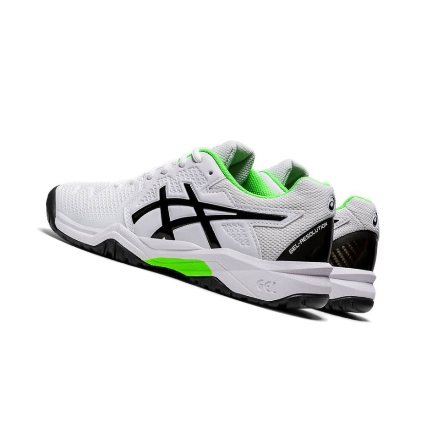 White Kids' Asics GEL-RESOLUTION 8 Clay GS Tennis Shoes | US67491RW - Asics Outlet Sale