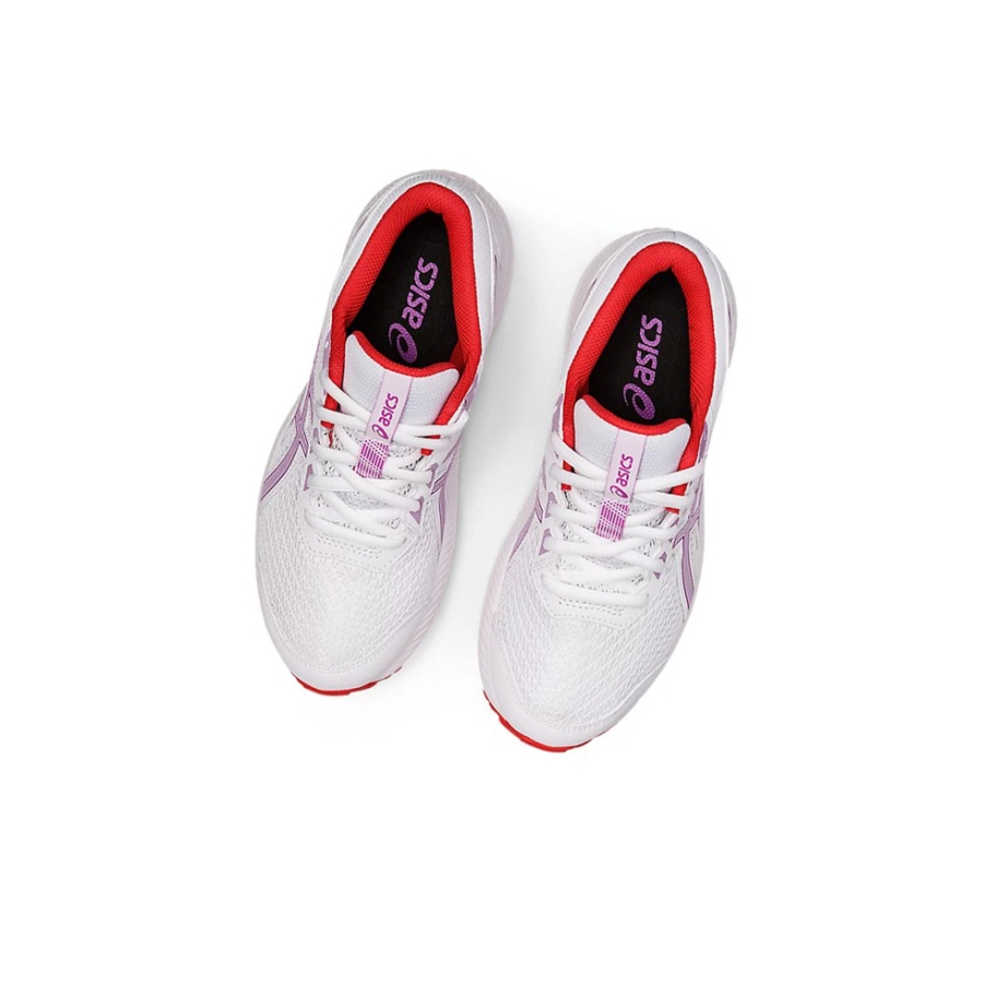 White / Orchid Kids' Asics CONTEND 8 GS Running Shoes | US75910RA - Asics Outlet Sale