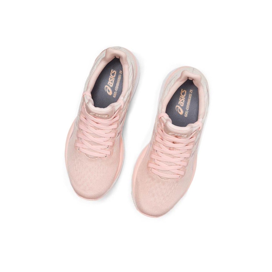 Rose Women's Asics GEL-CUMULUS 21 Knit Running Shoes | US85639RO - Asics Outlet Sale