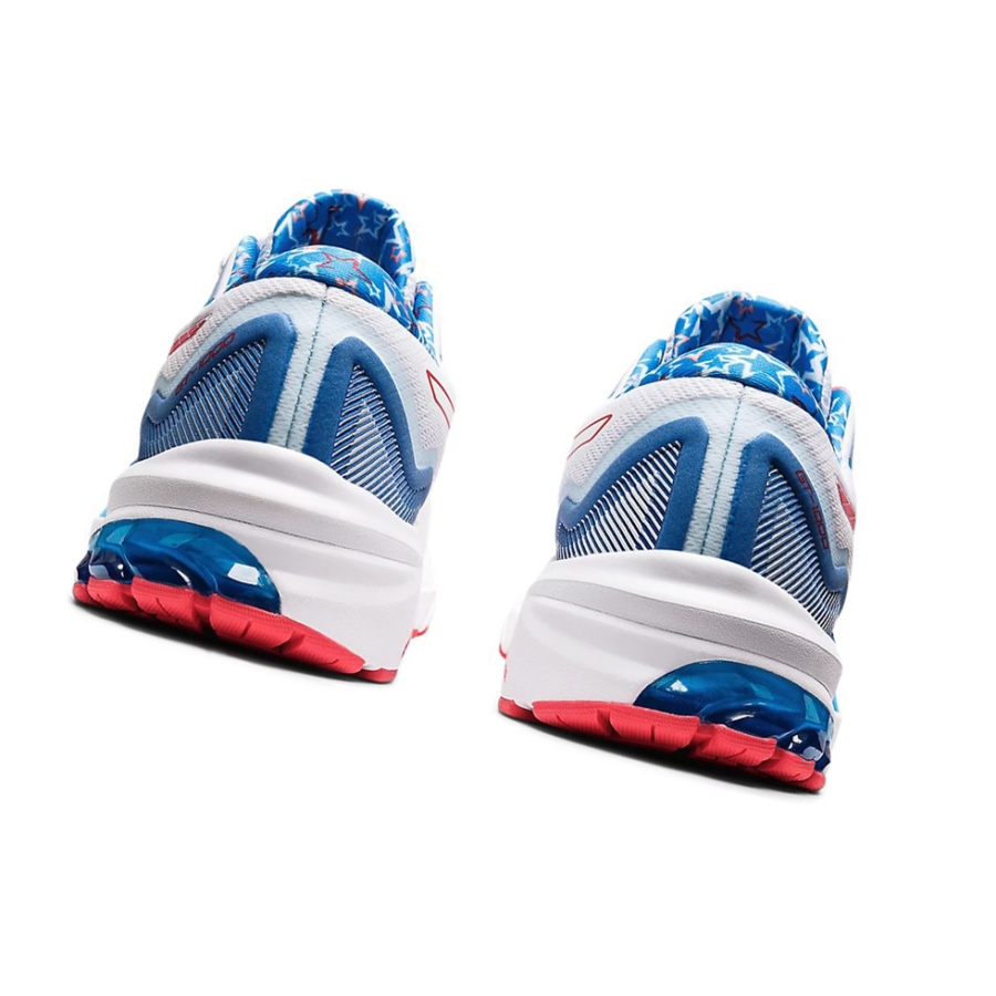 White / Electric Red Men's Asics GT-1000 11 MEN STANDARD RET Running Shoes | US20796BN - Asics Outlet Sale